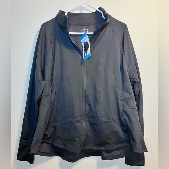 Jockey Tulip Hem yoga Black Full-Zip Jacket - Size 3X - Picture 3 of 8